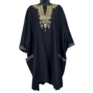 Kaftan Black and Gold Trim Women’s Size Large